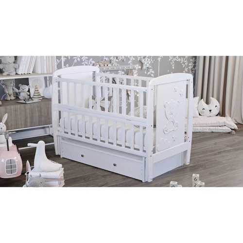 Кроватки Снежно-белая Детская кровать Дубок Умка с ящиком 9800-DUS-01, белый, Twins