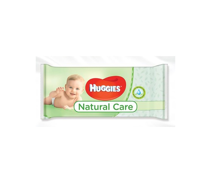 Вологі серветки дитячі Вологі серветки Natural Care 56 шт, Huggies