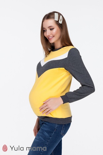 Світшоти, худі Трикотажный свитшот для беременных и кормящих DENI, Юла мама