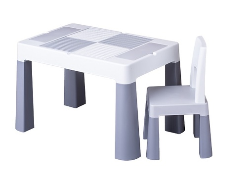 Комплект Мултифан Эко 1+1, Столик и креслице) Серый, TEGA, Серый