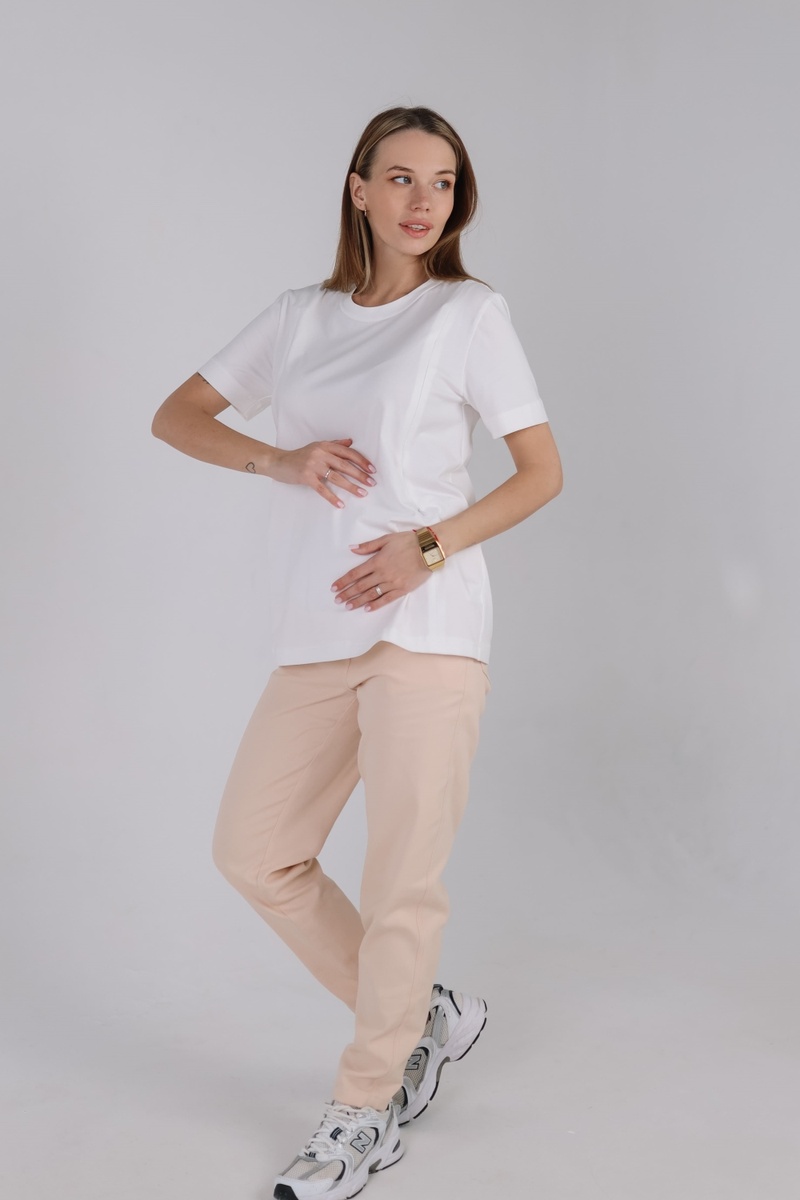 Штани Стильні штани для вагітних, бежевий, ТМ Dianora