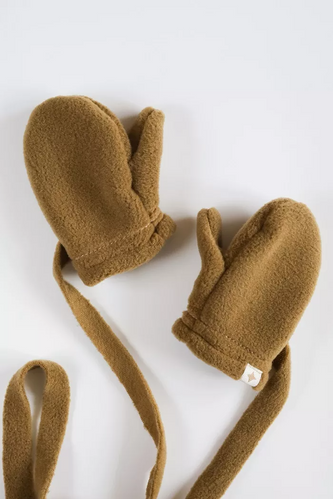 Варежки Флисовые рукавички Diego, коричневые, Magbaby