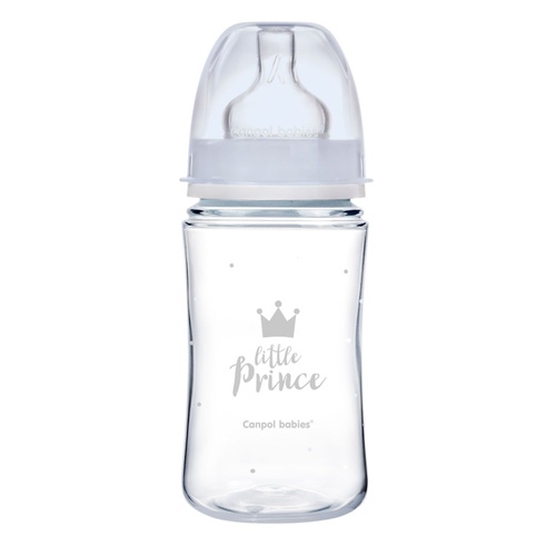 Бутылочки Бутылочка с широким отверстием антиколиковая EasyStart Royal baby, 240 мл, синяя, Canpol babies