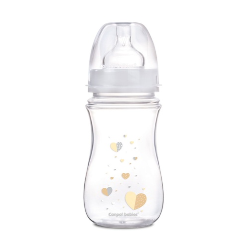 Бутылочки Антиколиковая бутылочка с широким отверстием EasyStart Newborn baby бежевая, 240 мл, Canpol babies