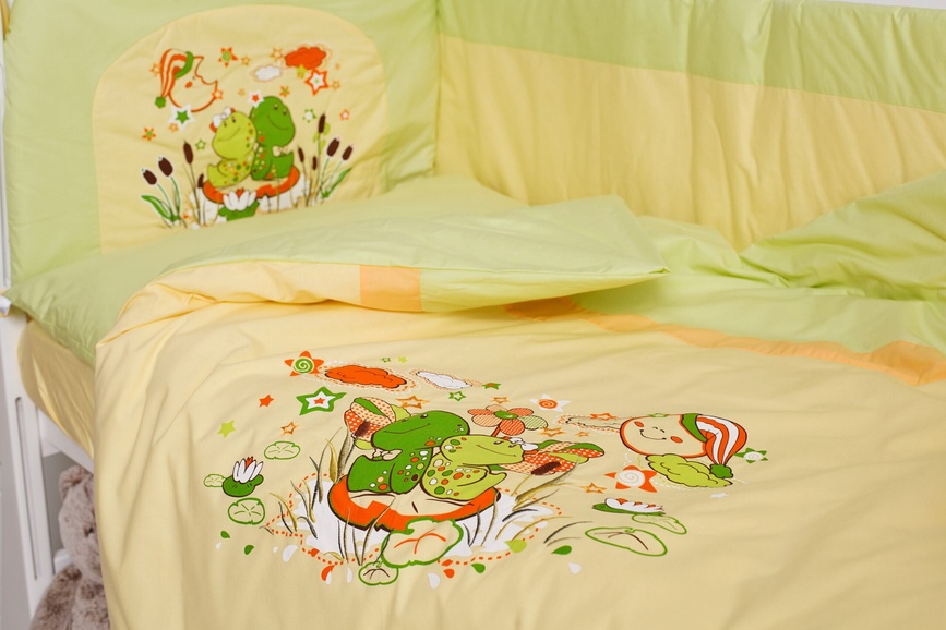 Постільна білизна Змінна постіль Limited Froggy, 3 елементи, салатового кольору, ТМ Twins
