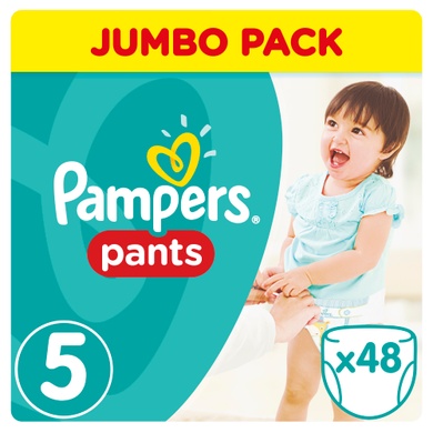Подгузники Подгузники-трусики Pants Junior 12-18 кг, Джамбо 48 шт, Pampers