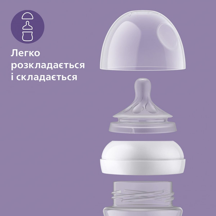 Бутылочки Набор бутылочек для новорожденного Natural, 2 шт по 125мл, Avent