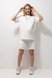 Спортивные костюмы Хлопковый костюм из футболки с шортами для беременных и кормящих мам MIKAELA, молочный, Юла Мама Фото №7