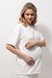 Спортивные костюмы Хлопковый костюм из футболки с шортами для беременных и кормящих мам MIKAELA, молочный, Юла Мама Фото №8