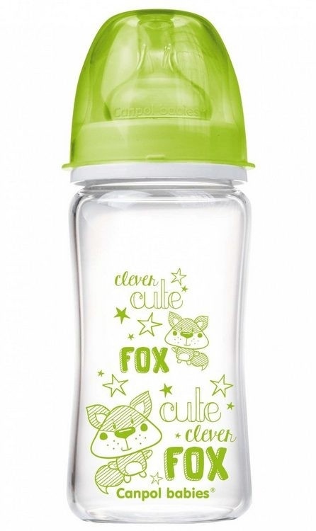Бутылочки Антиколиковая бутылочка EasyStart ЧИСТОЕ стекло, 240 мл, зеленая, Canpol babies