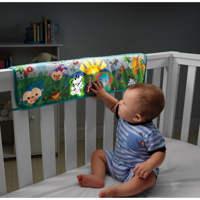 Іграшки на ліжечко, коляску, автокрісло Ігрова панель для дитячого ліжка Джунглі, Fisher-Price