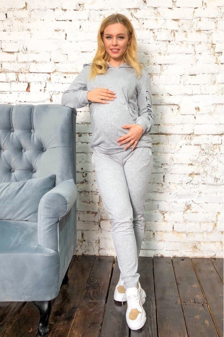 Свитшоты, худи Cвитшот для беременных и кормящих мам, серый, ТМ Dianora