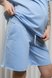 Спортивные костюмы Хлопковый костюм из футболки с шортами для беременных и кормящих мам MIKAELA, голубой, Юла Мама Фото №10