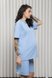 Спортивные костюмы Хлопковый костюм из футболки с шортами для беременных и кормящих мам MIKAELA, голубой, Юла Мама Фото №6