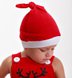 Чепчики, шапочки для новорождённых Шапочка Санта-Клауса, красная, MagBaby. Фото №2