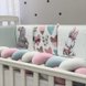 Постелька Комплект постельного белья в кроватку Art Design Зайчики + бортик коса, 6 элементов, Маленькая Соня Фото №7