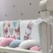 Постелька Комплект постельного белья в кроватку Art Design Зайчики + бортик коса, 6 элементов, Маленькая Соня Фото №8