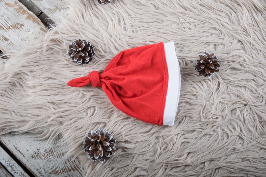 Чепчики, шапочки для новорождённых Шапочка Санта-Клауса, красная, MagBaby.