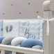 Постелька Комплект постельного белья в кроватку Art Design Голубая геометрия + бортик коса, 6 элементов, Маленькая Соня Фото №9