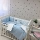 Постільна білизна Комплект постільної білизни в ліжечко Art Design Блакитна геометрія + бортик коса, 6 елементів, Маленька Соня Фото №3