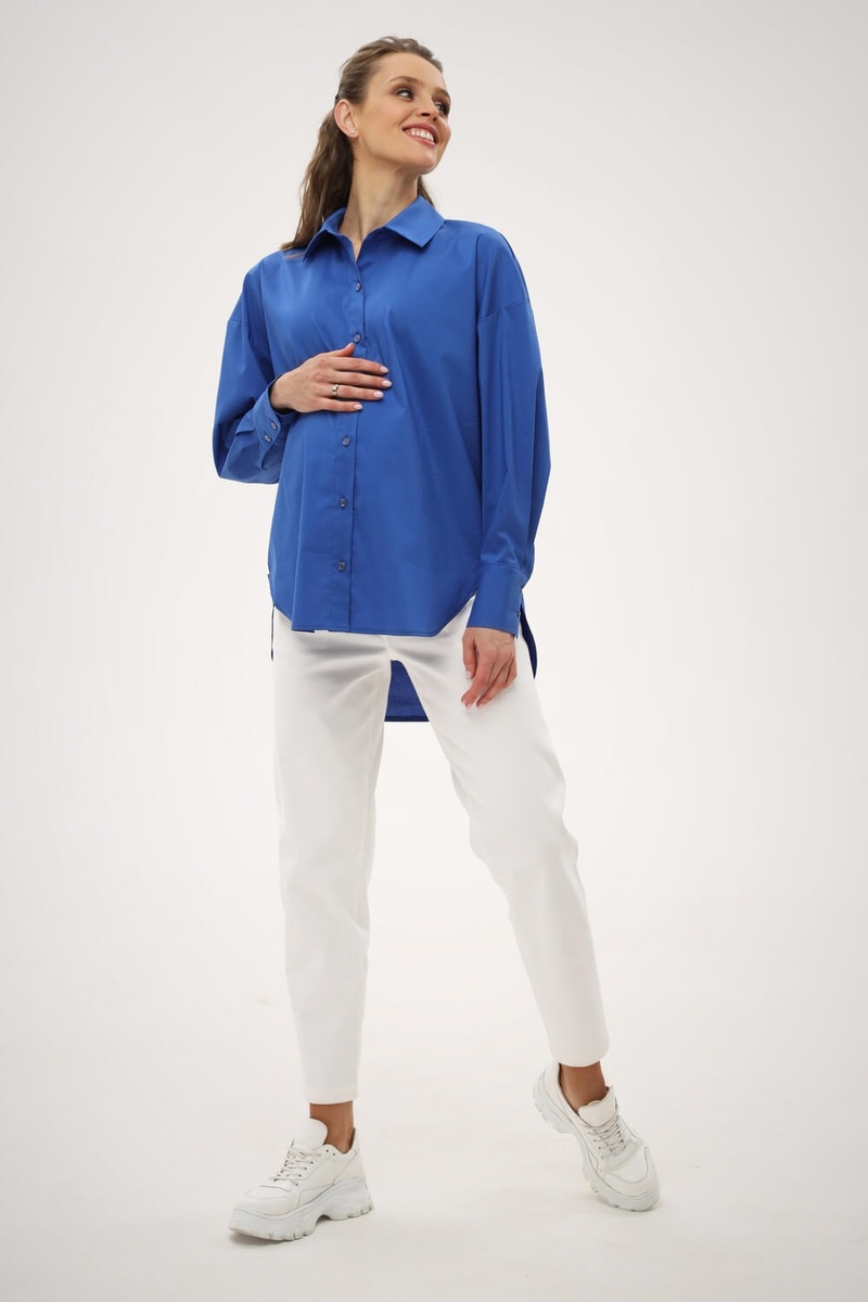 Блузы, рубашки Рубашка для беременных 2151 1586, синий, ТМ Dianora