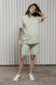 Спортивные костюмы Хлопковый костюм из футболки с шортами для беременных и кормящих мам MIKAELA, оливка, Юла Мама Фото №2
