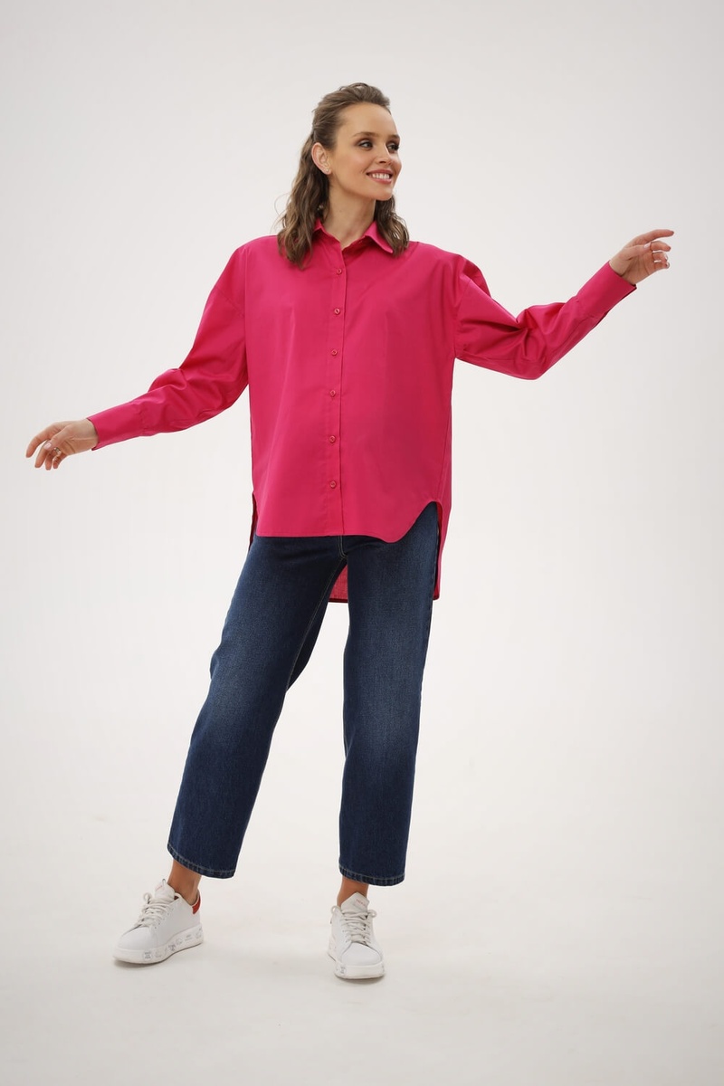 Блузи, сорочки Cорочка для вагітних 2151 1587, малиновий, ТМ Dianora