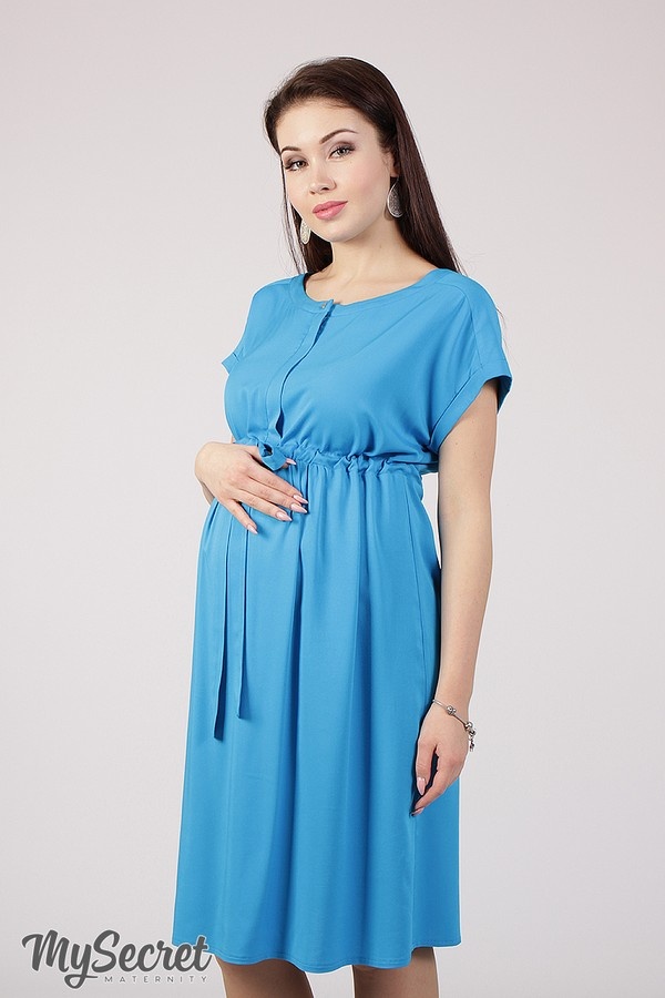 Платье для беременных и кормящих ROSSA, ярко-бирюзовый, Юла Мама