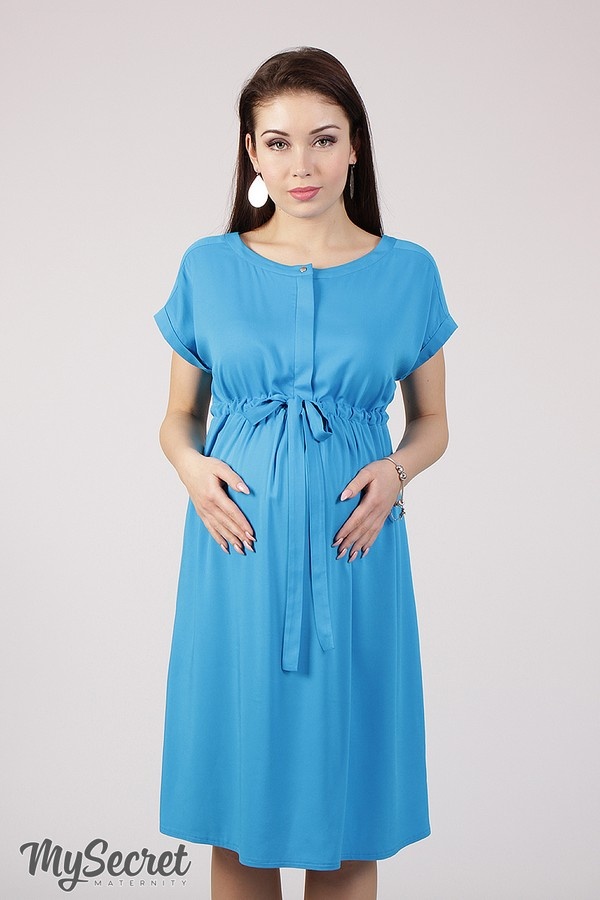 Платье для беременных и кормящих ROSSA, ярко-бирюзовый, Юла Мама