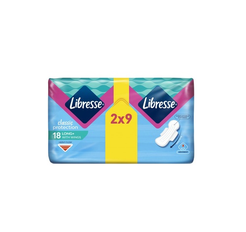 Гігієнічні прокладки Гігієнічні прокладки Libresse Classic Protection Long 18 шт., Libresse