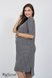 Платья на каждый день Платье для беременных и кормящих в стиле oversize FLO, серый в молочную полоску, Юла мама Фото №4