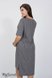 Платья на каждый день Платье для беременных и кормящих в стиле oversize FLO, серый в молочную полоску, Юла мама Фото №5