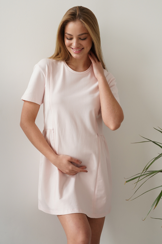 Сукня для вагітних і годуючих мам 4242262, персиковий крем, To be, Рожевий, 48