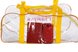 Зручні прозорі сумки в пологовий будинок Велика сумка в пологовий будинок зі спеціальними пакетами, жовта, Mamapack Фото №2