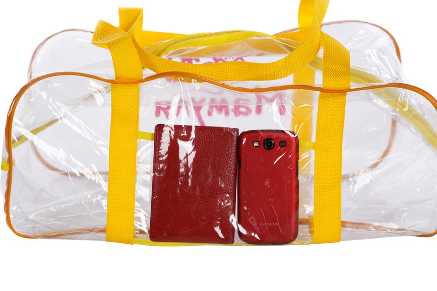 Удобные прозрачные сумки в роддом Большая сумка для роддома со спец.пакетами, желтая, Mamapack