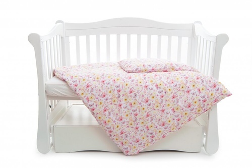 Постелька Сменная постель Comfort line, дизайн "Цветочек", розового цвета, ТМ Twins