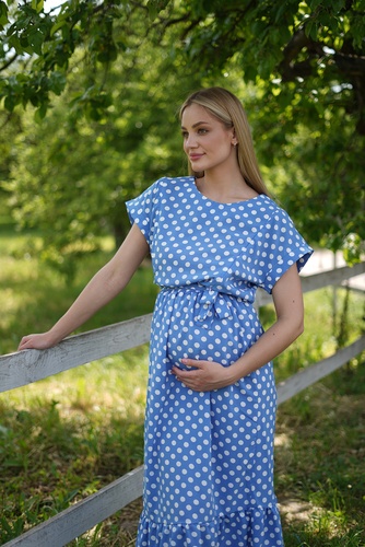 Сукня для вагітних, майбутніх мам, синій, To be, Синій, 42