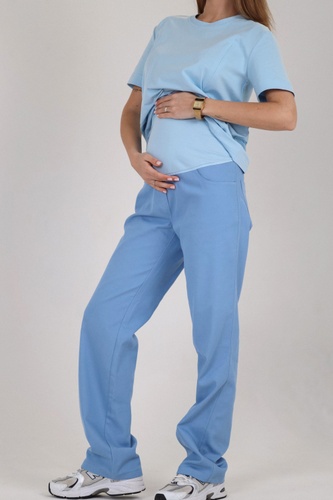 Штаны Стильные брюки для беременных, голубой, ТМ Dianora
