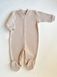 Человечки нательные Комбинезон - слип  для новорожденных на байке, интерлок, светло-бежевый, Little Angel Фото №2