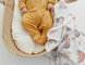 Человечки нательные Комбинезон - слип для новорожденных на байке, интерлок, горчица, Little Angel Фото №2