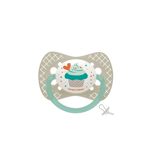 Пустышки Пустышка силиконовая симетричная 0-6 мес Cupcake, Canpol babies