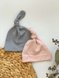 Чепчики, шапочки для новонародженних Шапочка вузлик інтерлок, пудра, Little Angel Фото №1