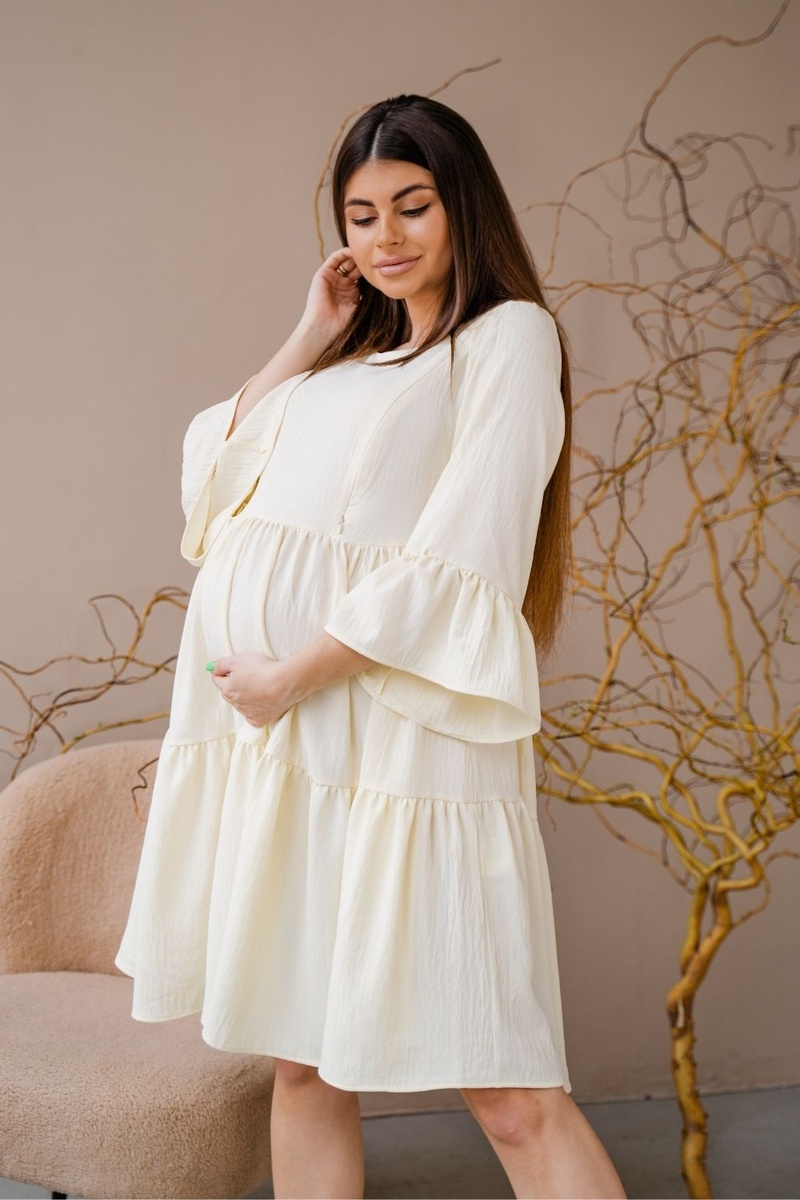 Платье для беременных и кормящих мам 1459735, лимонный, To be, Желтый, 42
