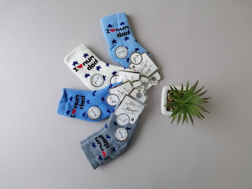Шкарпетки Шкарпетки для новонароджених, махрові, Mam Dad, сині, Aleyna