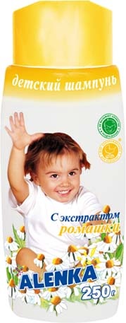 Шампунь для малышей Детский шампунь с экстрактом ромашки, 250г, Аленка