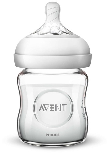 Бутылочки Стеклянная бутылочка для новорожденных серии Natural, 0 мес+, 120 мл, SCF051/17, Avent