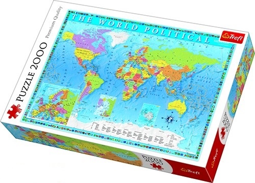 Пазли, мозаїка Пазли - (2000 елм.) - "Політична карта світу" , Trefl