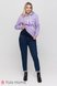 Джинси Джинси для вагітних Mom Jeans з високою спинкою FLORENCE, синій з потертостями, чорна варка, Юла Мама Фото №1