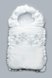 Зимние конверты Конверт для новорожденных на выписку зимний Снежинки (серебро),белый, Модный карапуз Фото №1