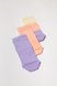 Шкарпетки Шкарпетки дитячі Веселка, набір 3 шт, жовтий, персиковий, фіолетовий, Мамин Дом Фото №1